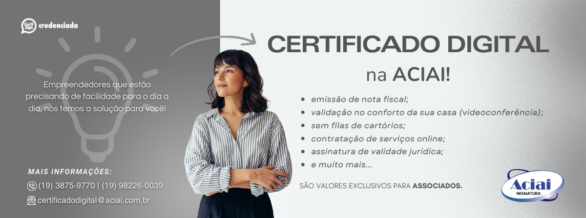 CERTIFICADO DIGITAL É NA ACIAI!